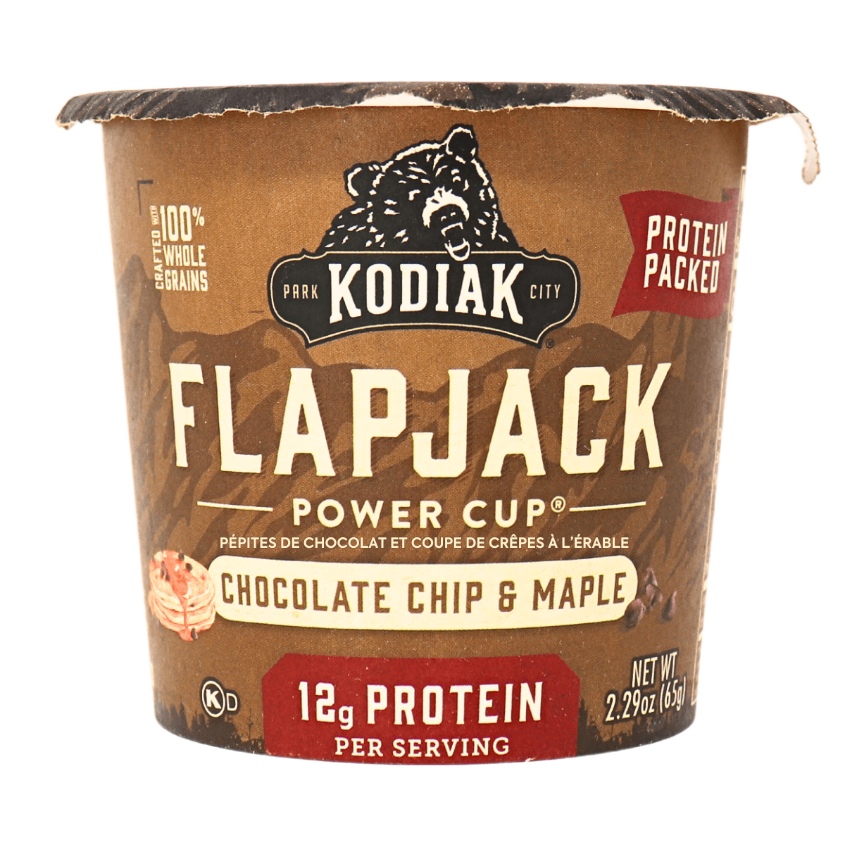 Kodiak Flapjack Power Cup Chocolate Chip &amp; Maple, 65g