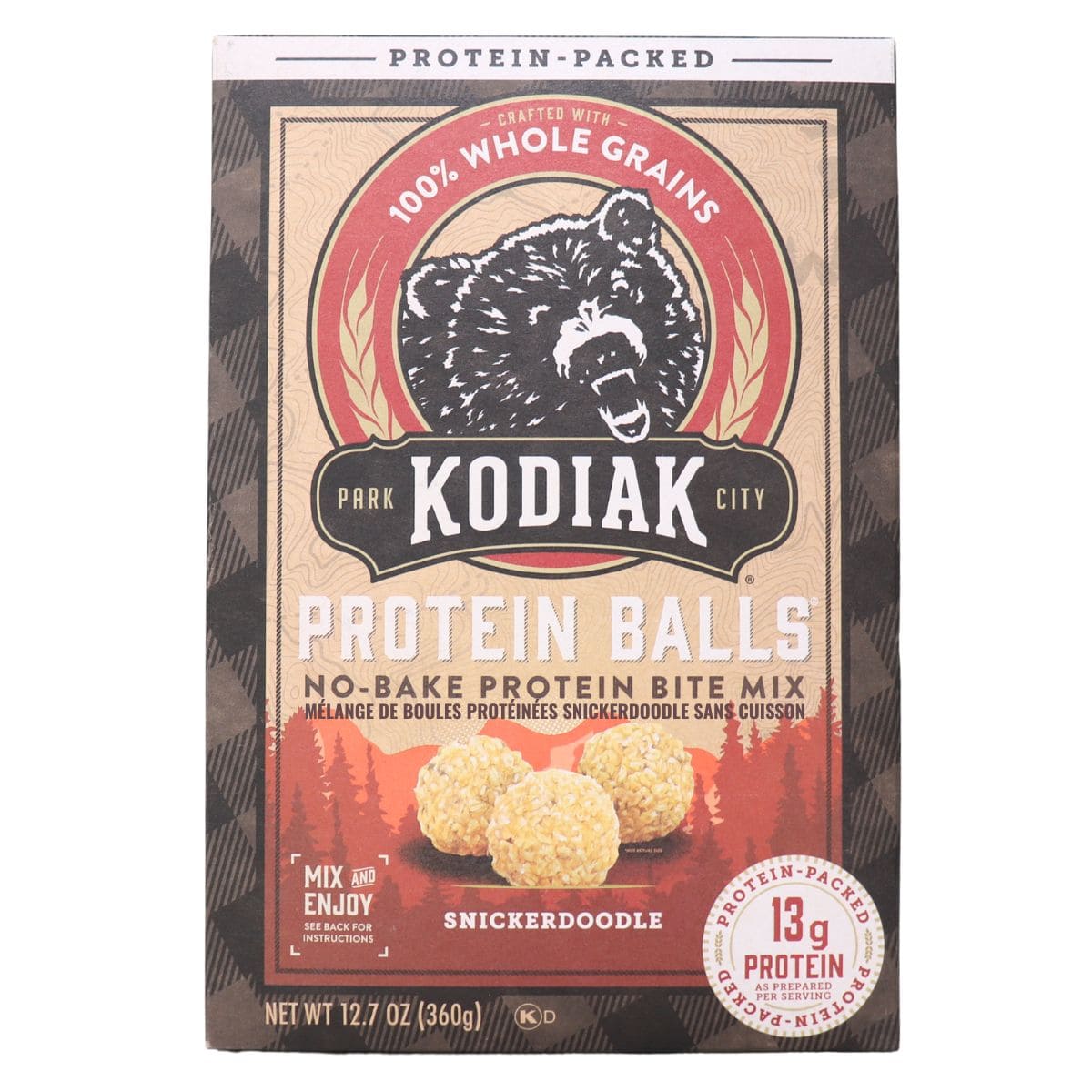 Kodiak No Bake Protein Ball Mix Snickerdoodle, 360g