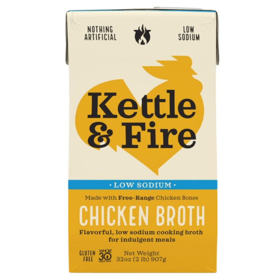 Kettle & Fire Low Sodium Chicken Cooking Broth, 907g