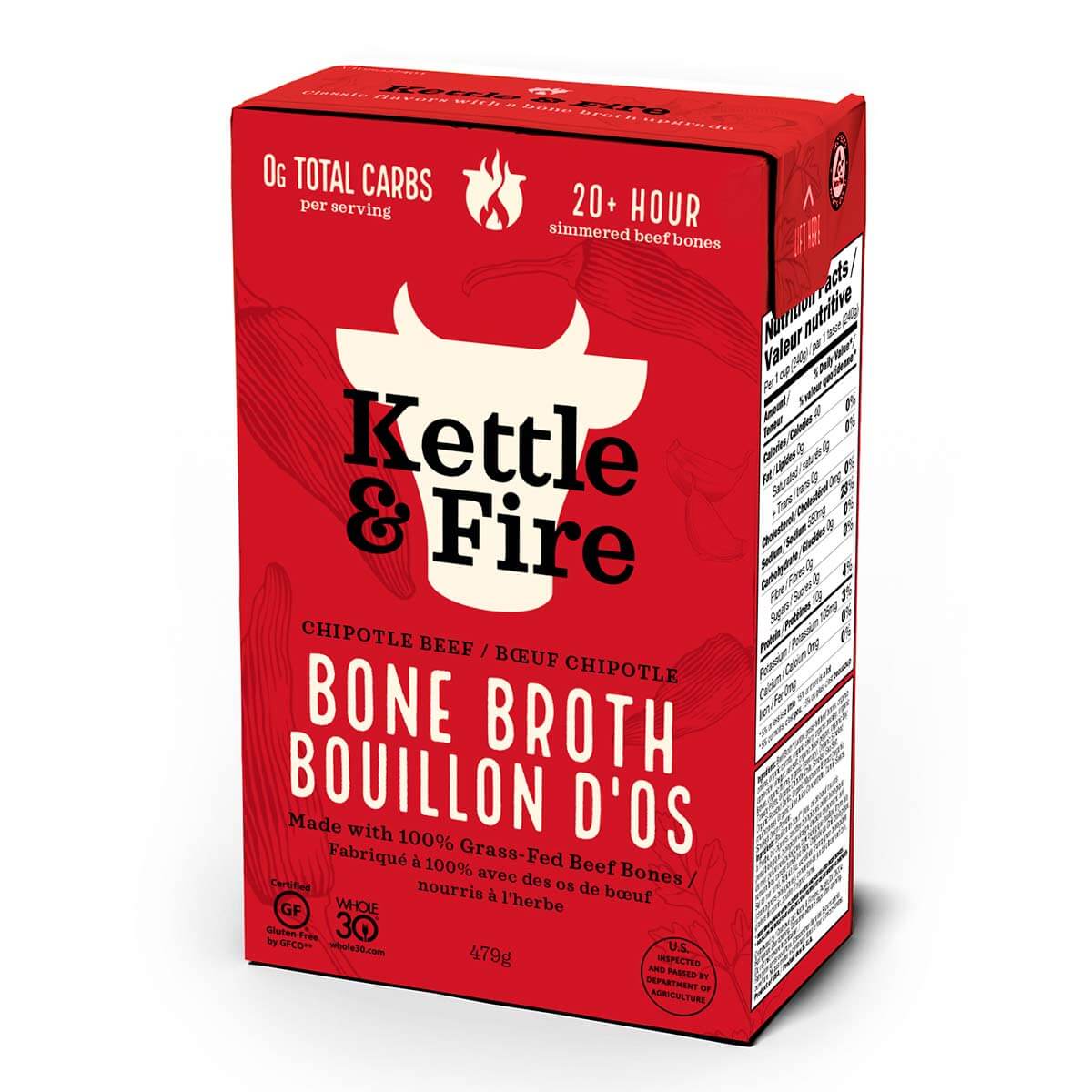 Kettle & Fire Beef Bone Broth Chipotle, 479g