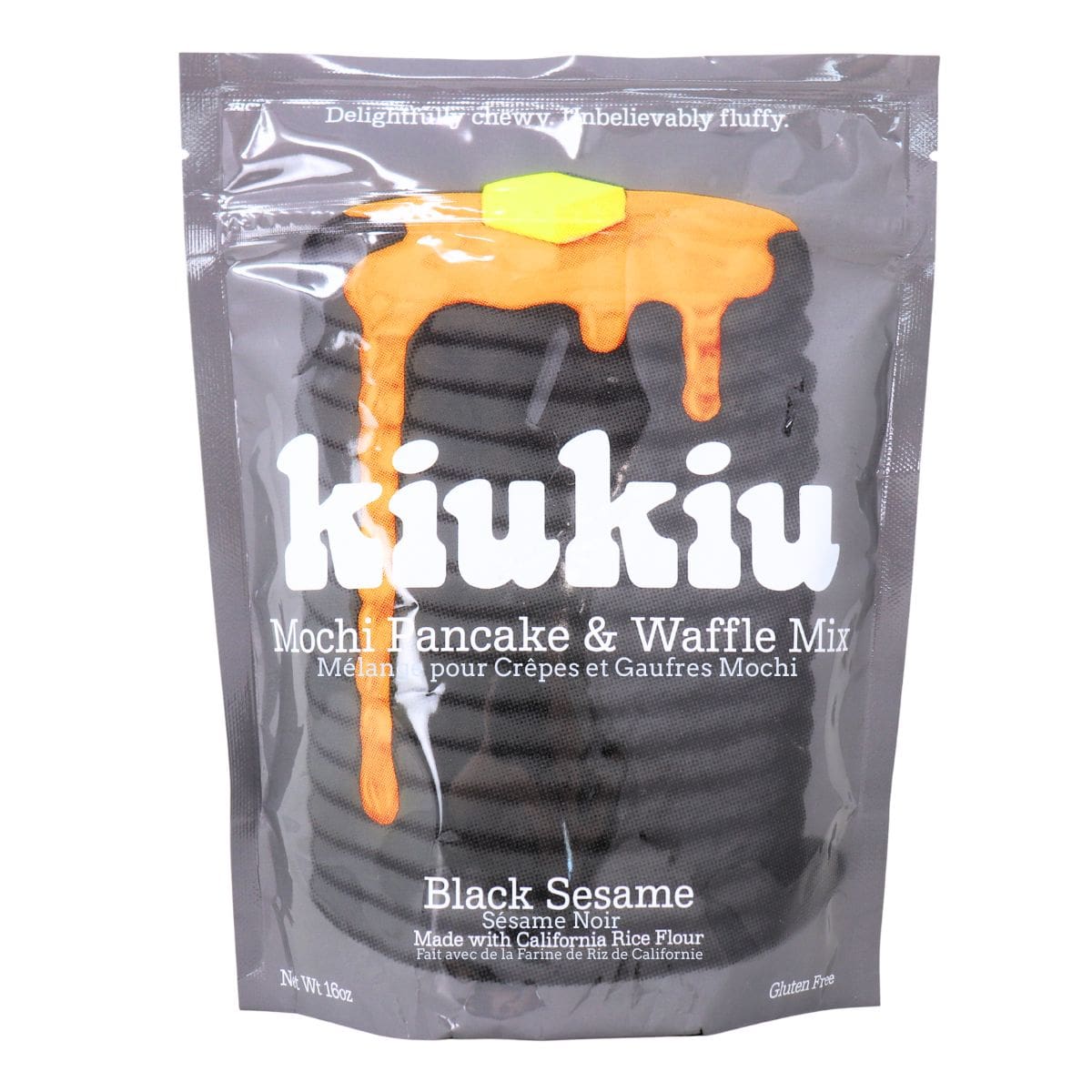 Kiukiu Mochi Pancake &amp; Waffle Mix Black Sesame, 456 g