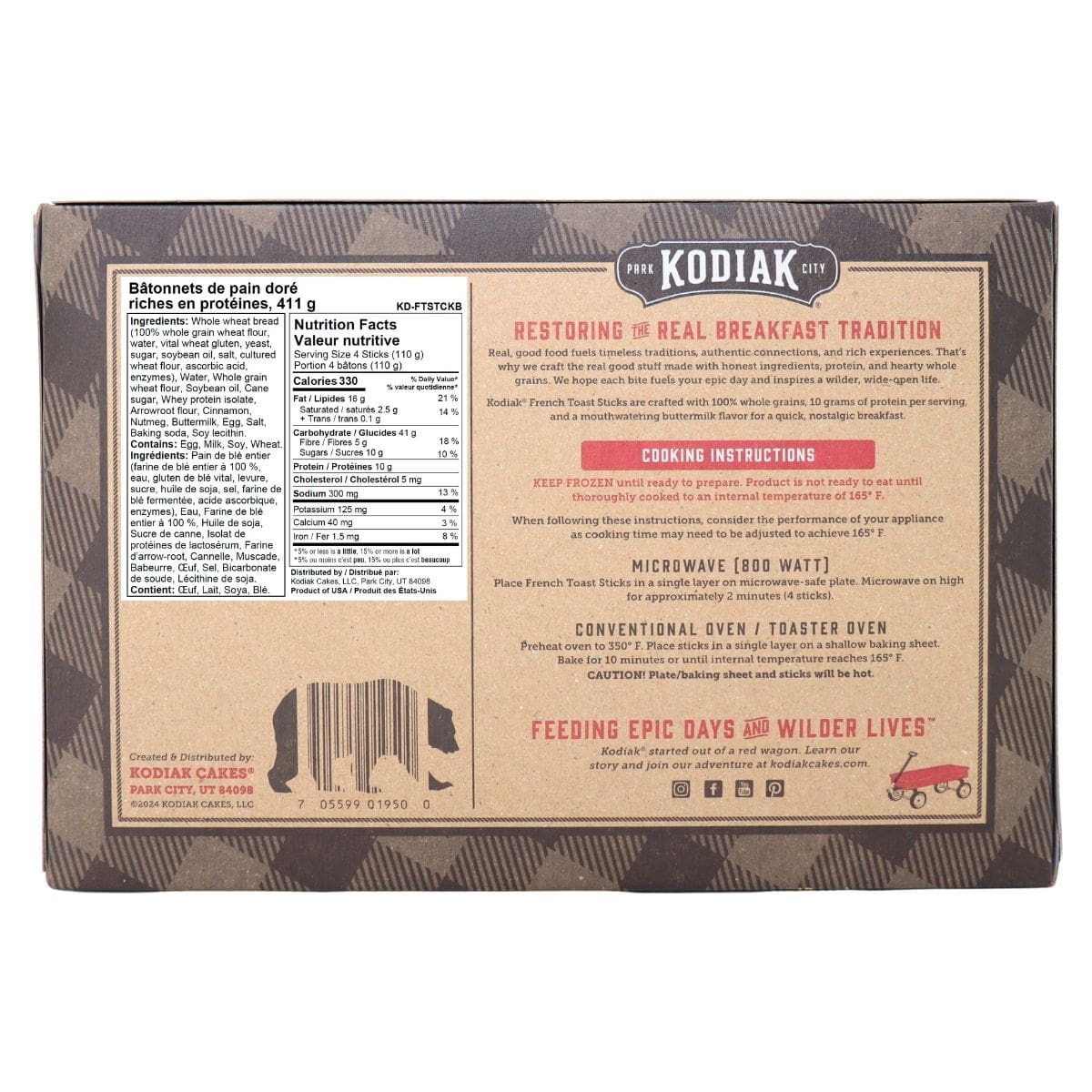 Kodiak Protein-Packed French Toast Sticks Buttermilk, 411 g