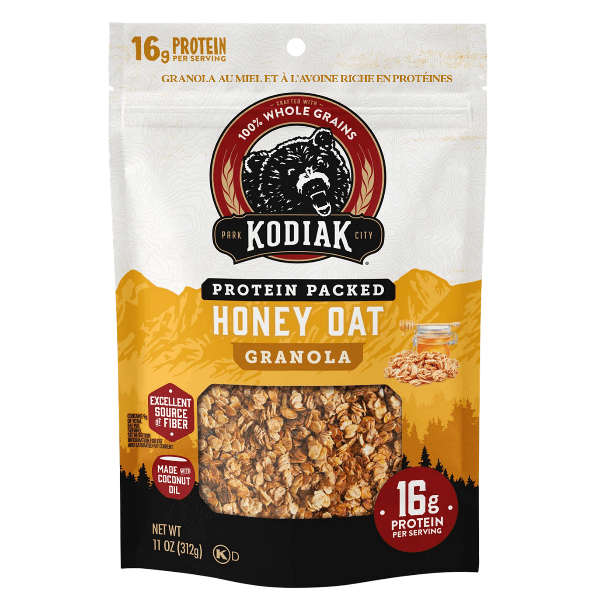 Kodiak High-Protein Granola Honey Oat, 312g