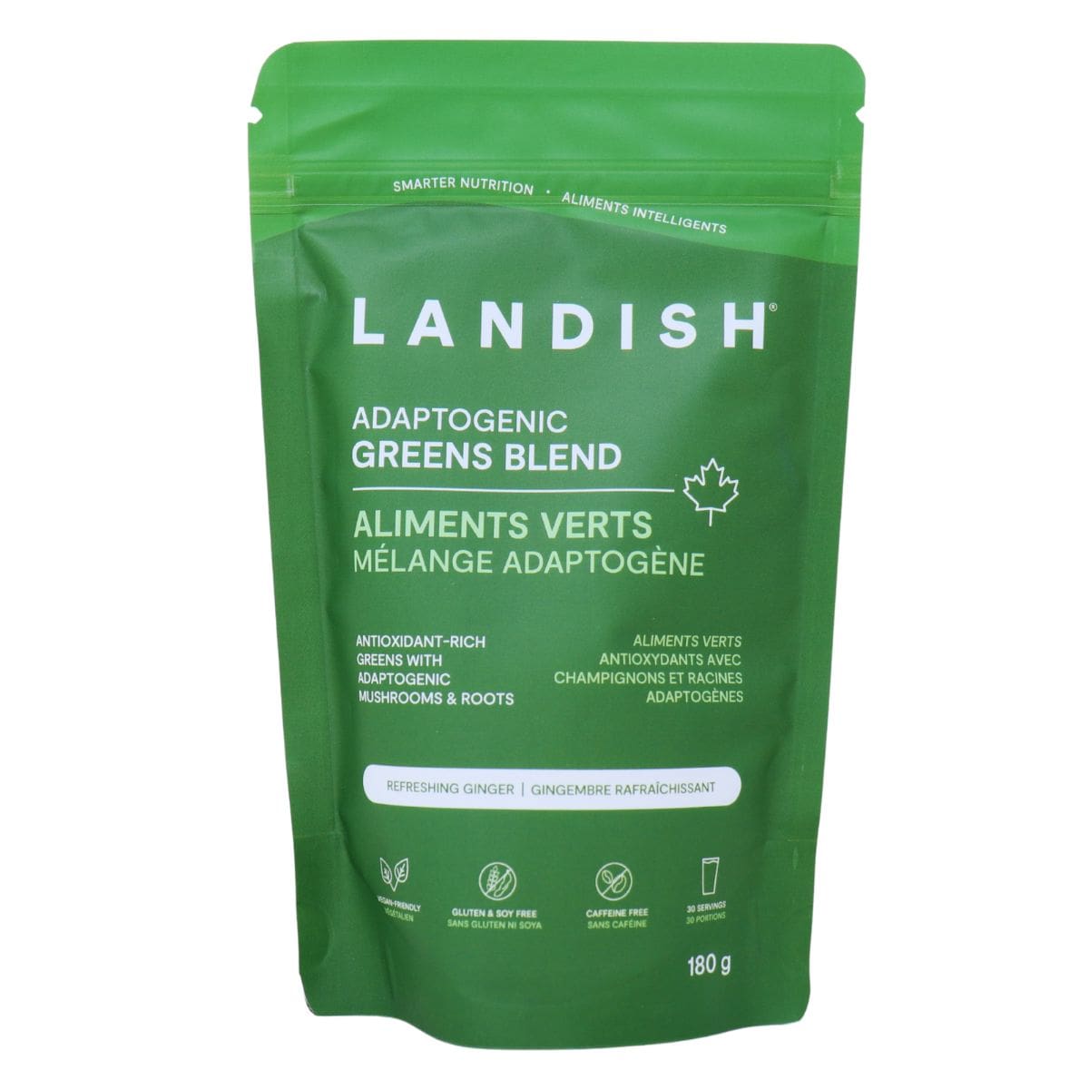 Landish Adaptogenic Greens Blend Refreshing Ginger, 180 g