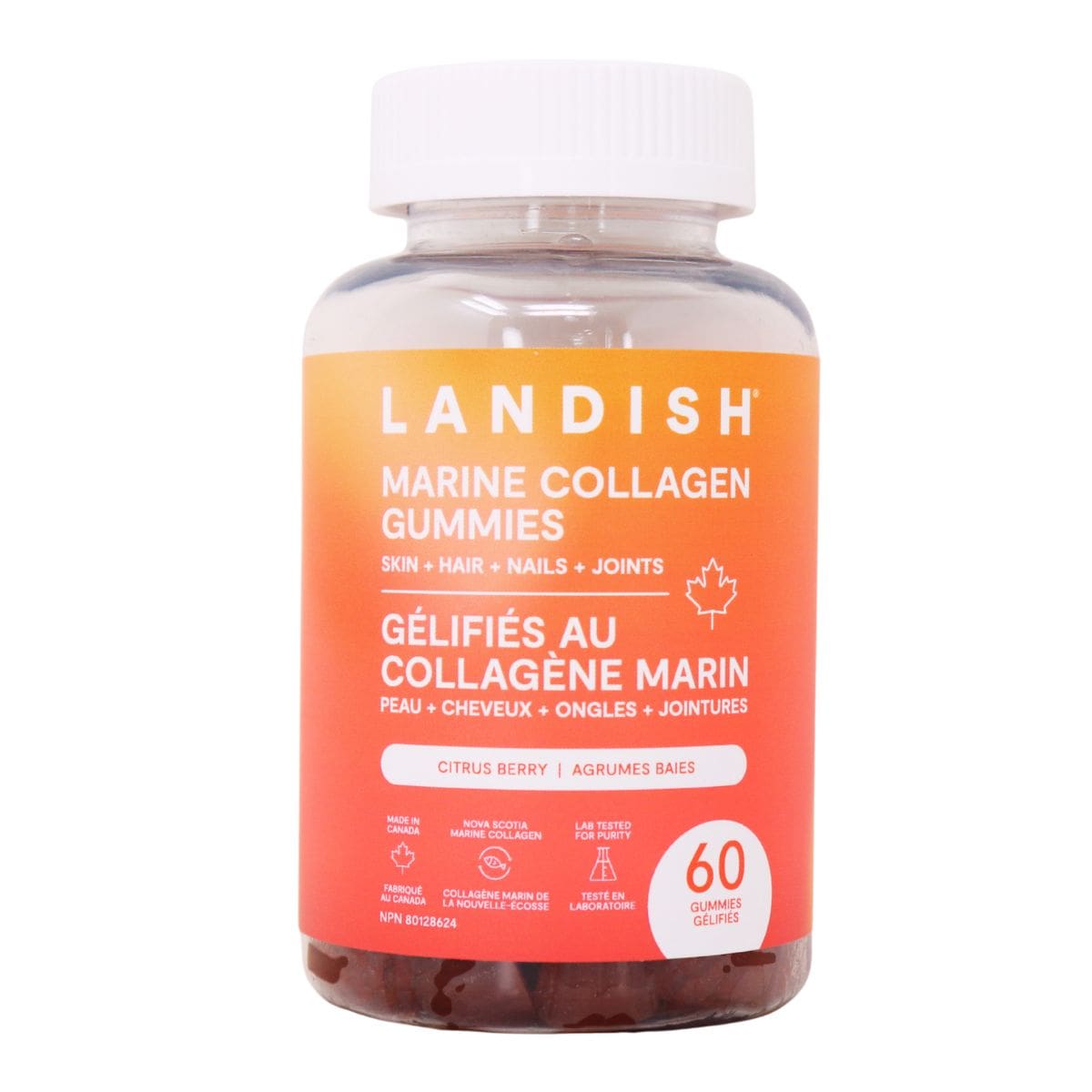 Landish Marine Collagen Gummies Citrus Berry, 60 Gummies