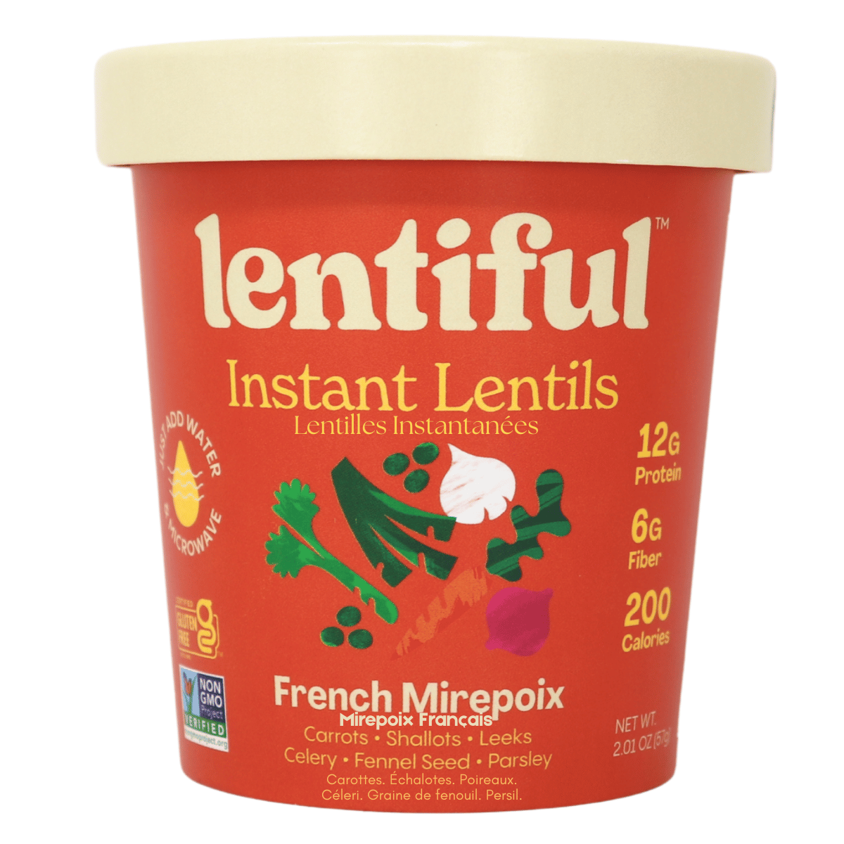 Lentiful Instant Lentils French Mirepoix, 57 g