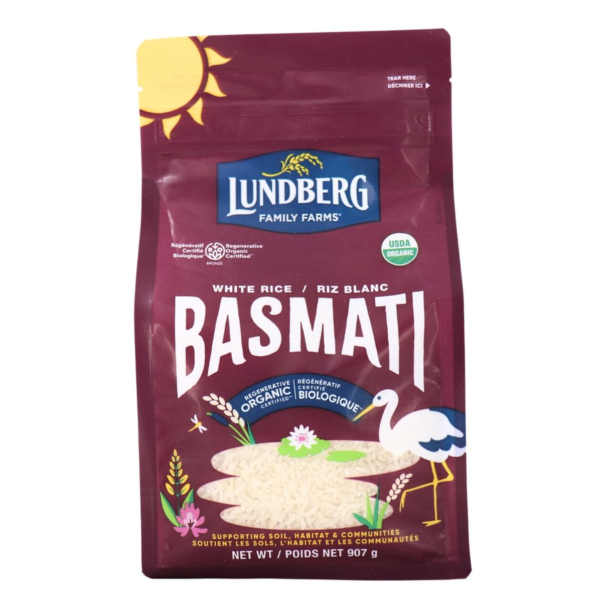 Lundberg Regenerative Organic California White Basmati Rice, 907g