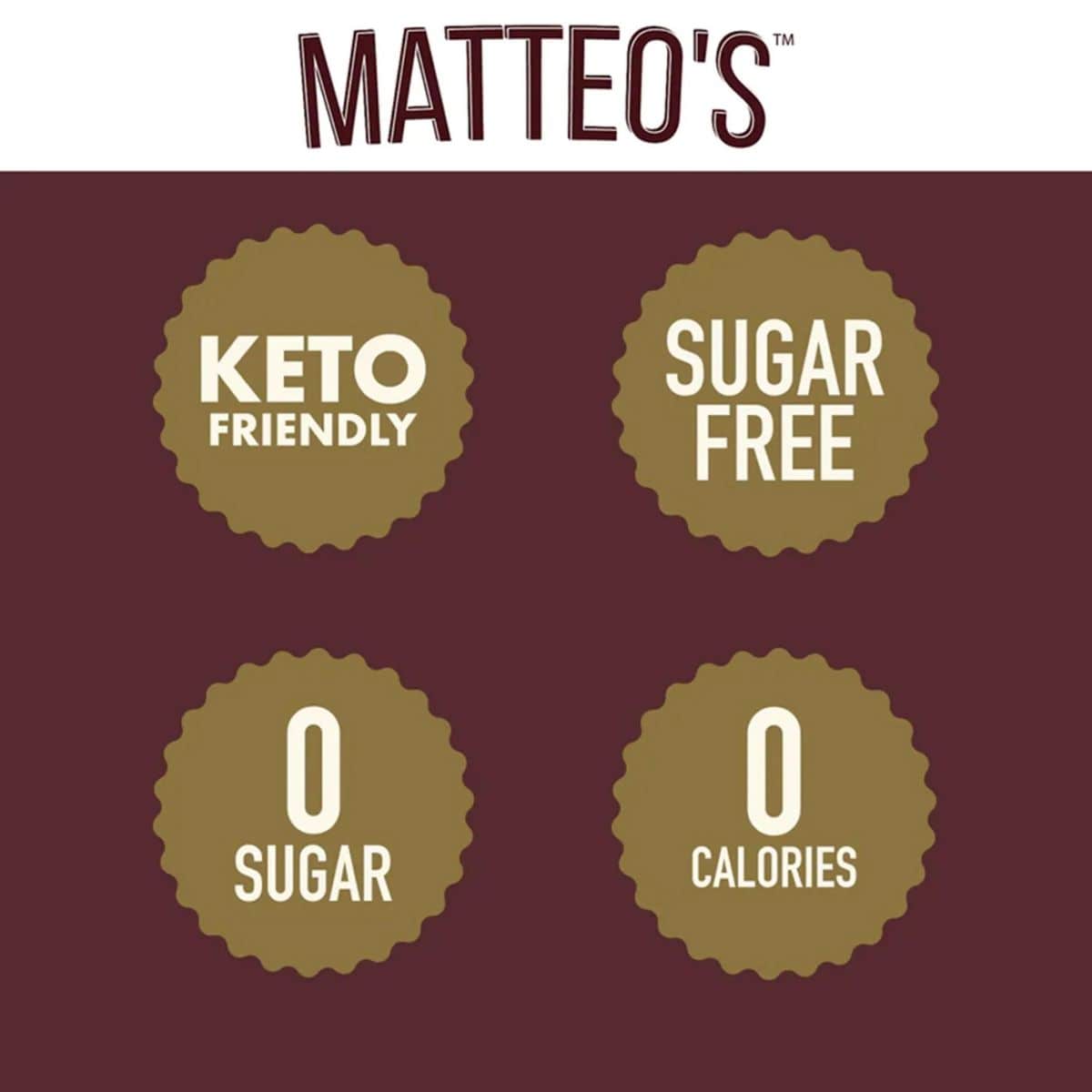 Matteo #39 s Sugar Free Barista Style Coffee Syrup Thin French Vanilla