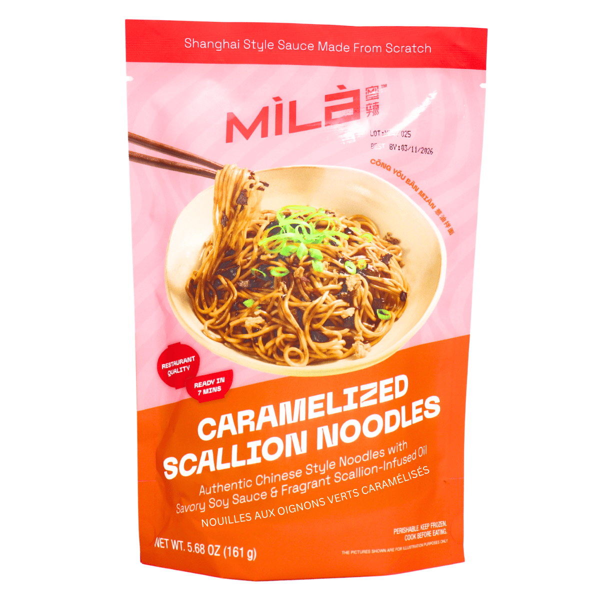 MìLà Vegan Caramalized Scallion Oil Noodles, 161g