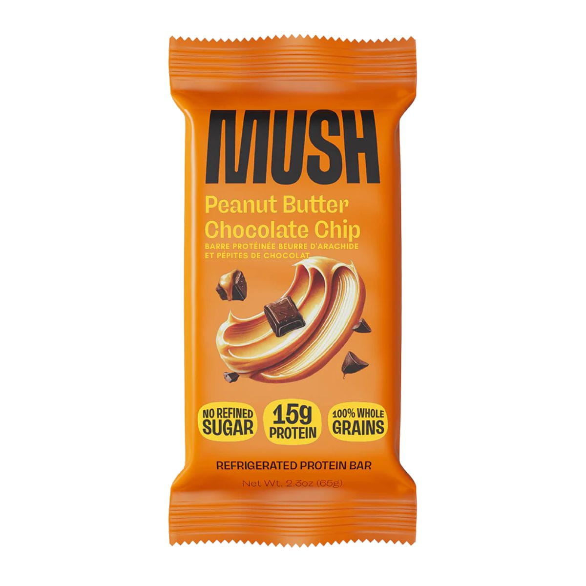 MUSH Protein Bar Peanut Butter Chocolate Chip, 65g