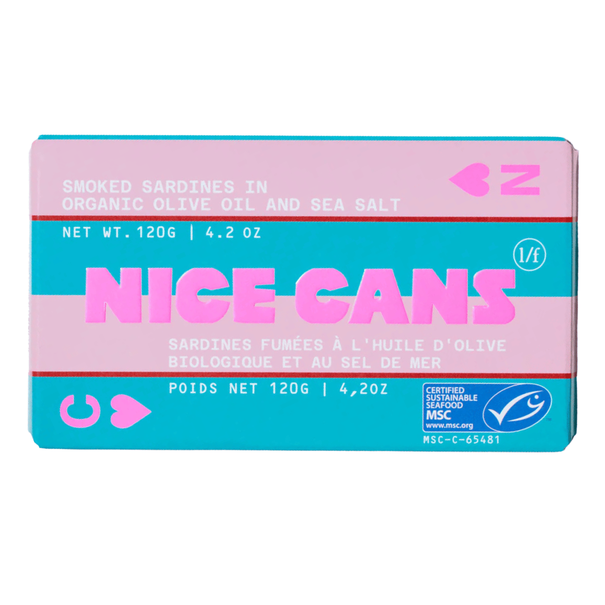 Nice Cans Wild-Caught Canned Sardines In Organic Olive Oil and Sea Salt, 120 g