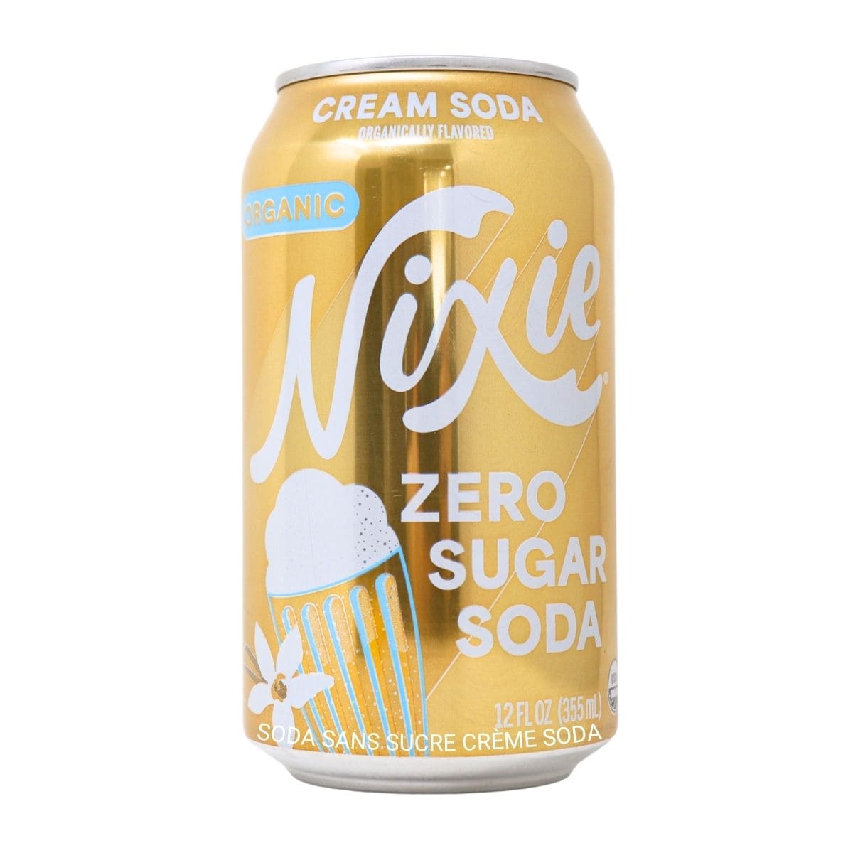 Nixie Organic Zero Sugar Soda Cream Soda, 355 mL