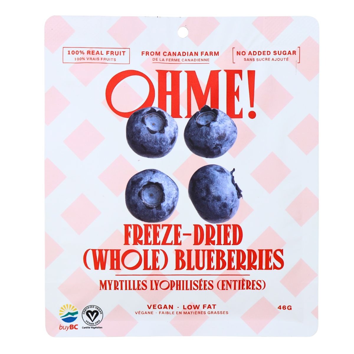 OHME! No Added Sugar Freeze-Dried Blueberries Whole, 46g