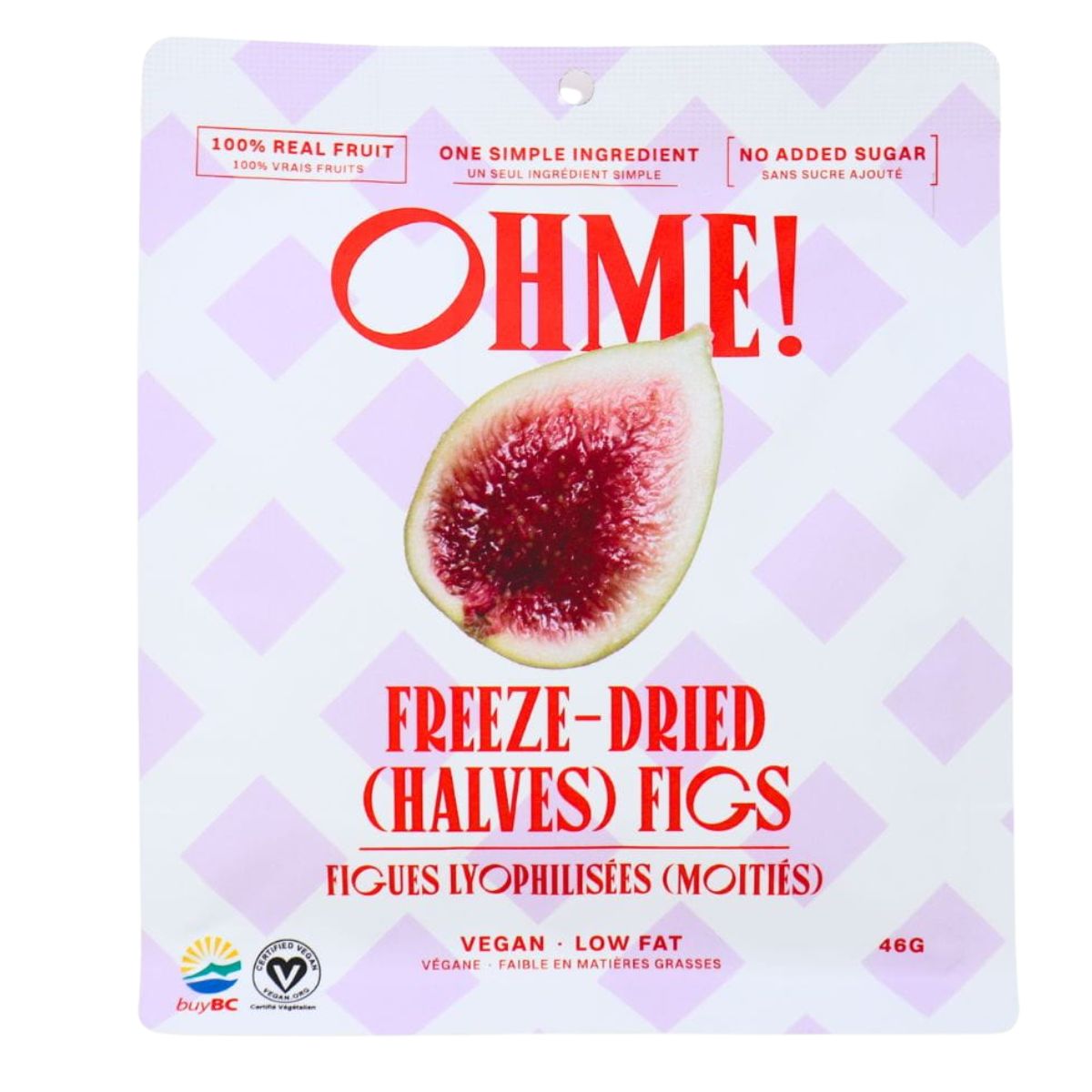 OHME! No Added Sugar Freeze-Dried (Halves) Figs, 46g