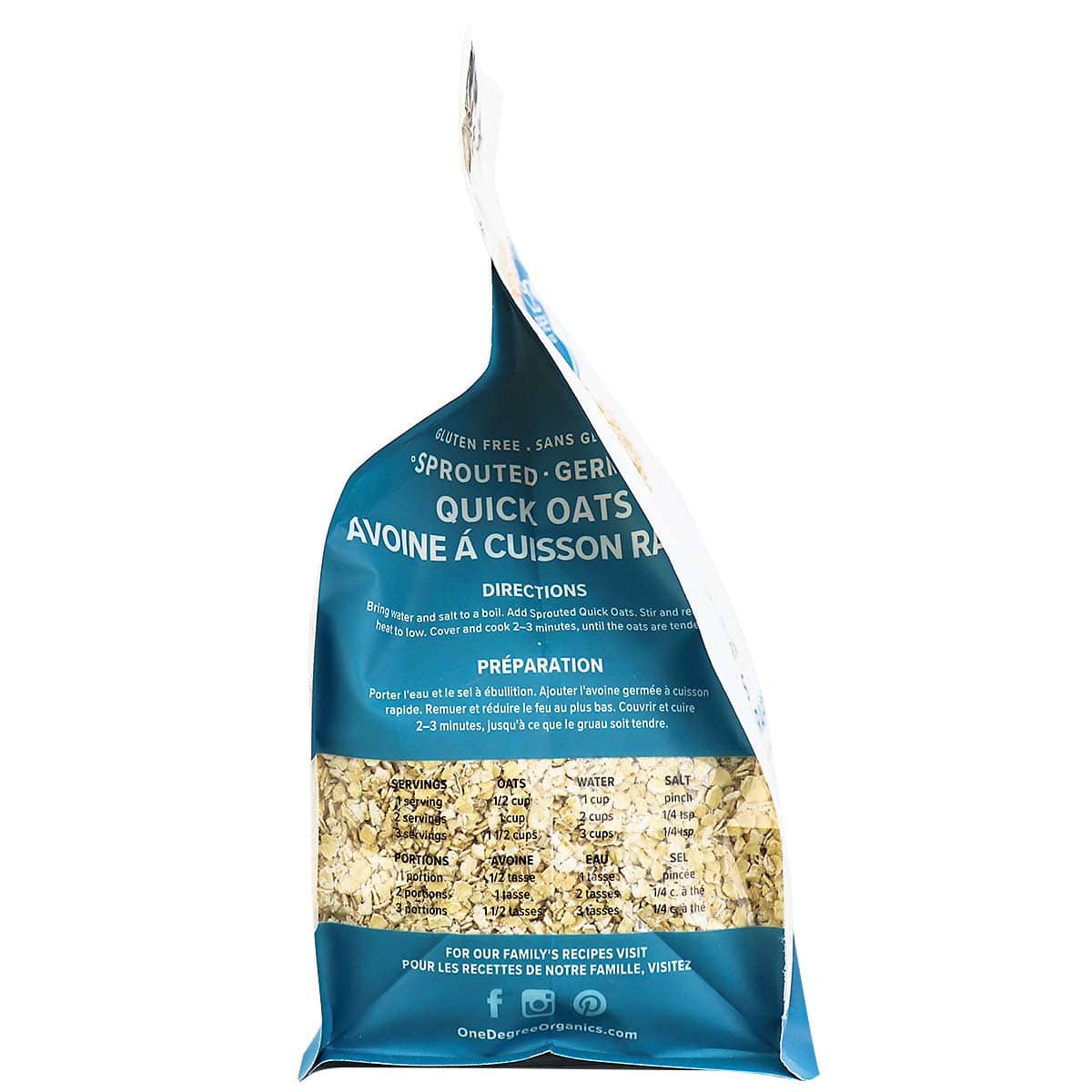 One Degree Organic Foods Gluten-Free Sprouted Quick Oats, 680g 2
