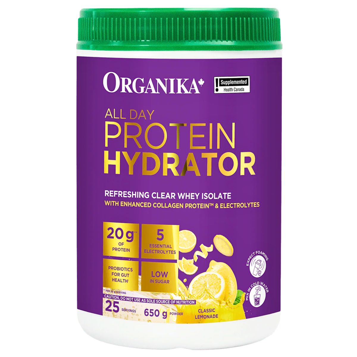 Organika All Day Whey Protein Hydrator Lemon, 650 g