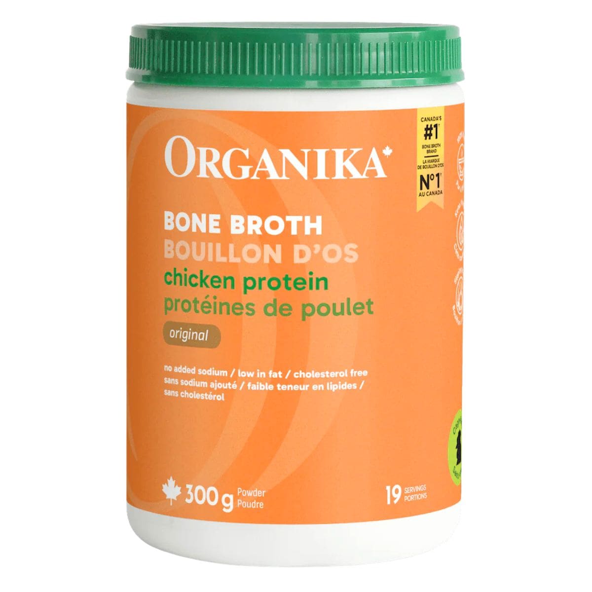 Organika Original Bone Broth Chicken Protein Powder, 300g