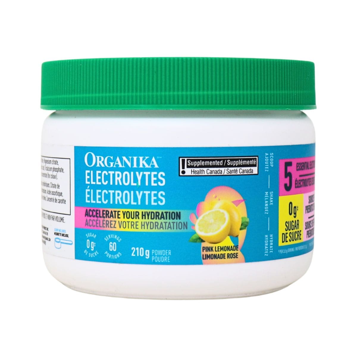 Organika Sugar-Free Electrolytes Powder Pink Lemonade, 210g