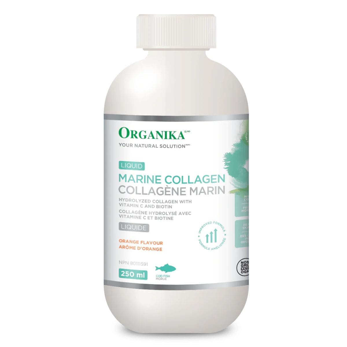 Organika Liquid Marine Collagen With Vitamin C & Biotin Orange Flavour, 250mL