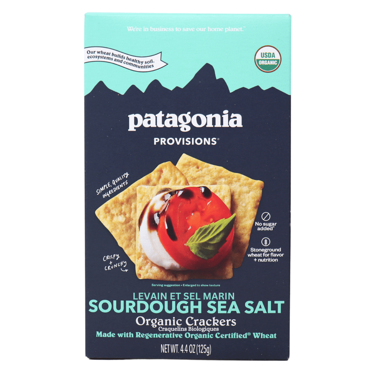 Patagonia Provisions Organic Crackers Sourdough Sea Salt, 125 g