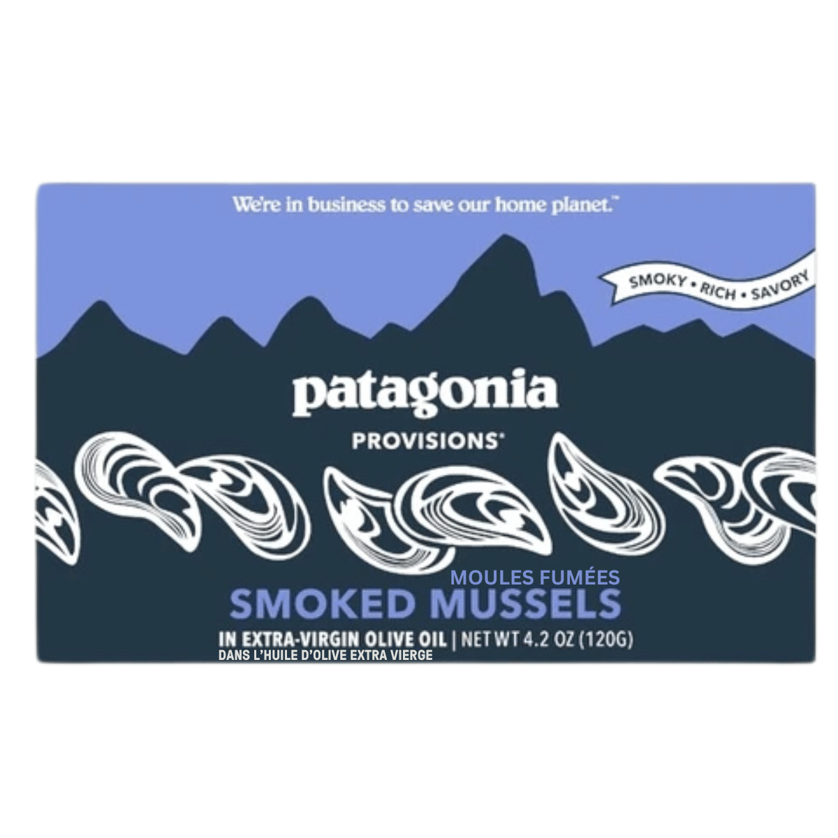 Patagonia Provisions Smoked Mussels in Extra-Virgin Olive Oil, 120 g
