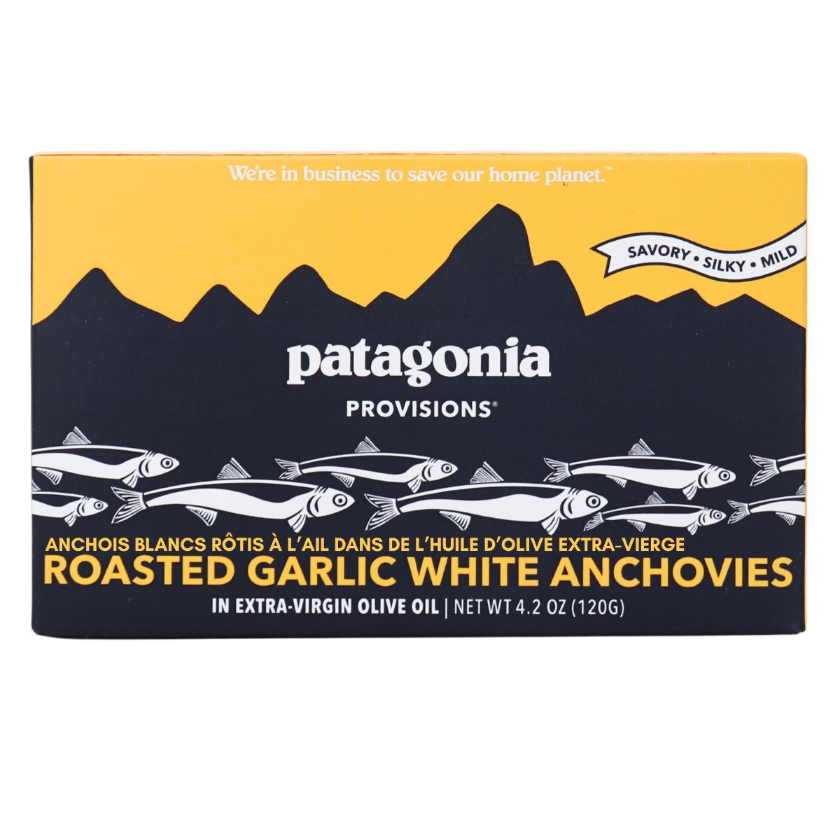 Patagonia Provisions Roasted Garlic White Anchovies in Extra-Virgin Olive Oil, 120 g