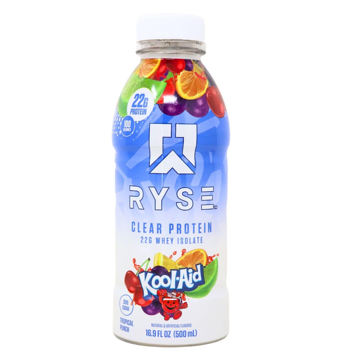 RYSE Clear Protein Drink Kool-Aid Tropical Punch, 500mL