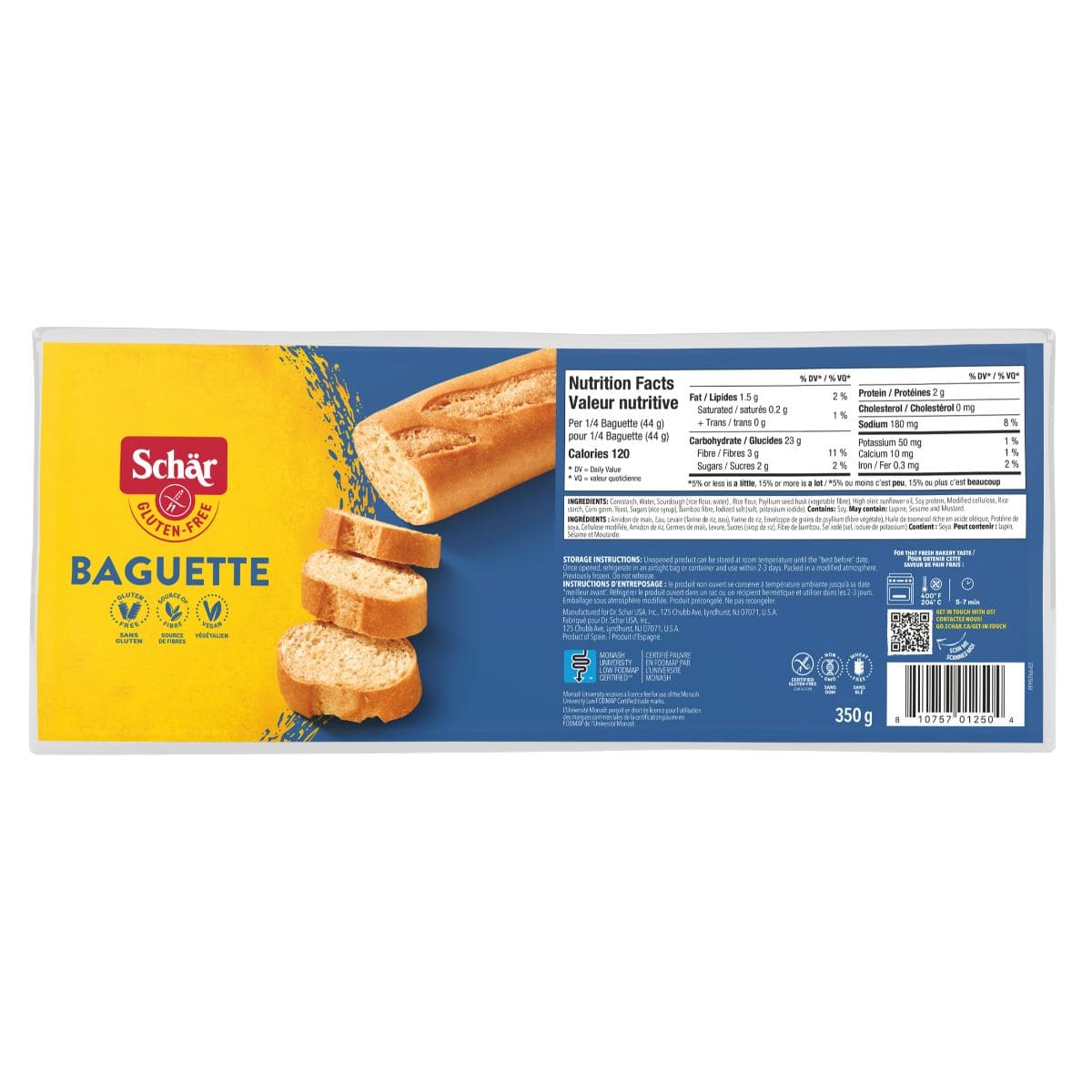 Schär Gluten-Free Baguette, 350g