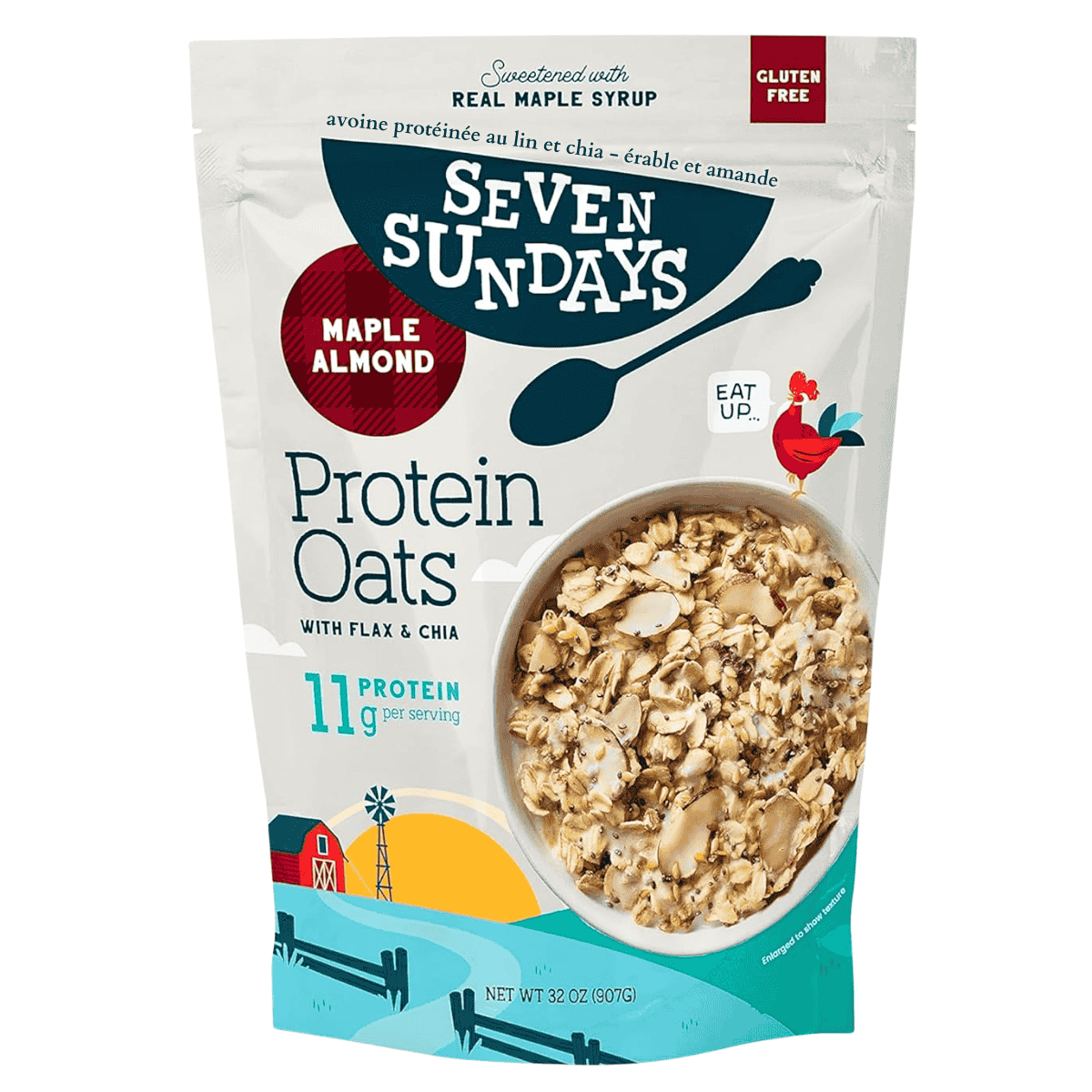 Seven Sundays Protein Oats Maple Almond, 454g
