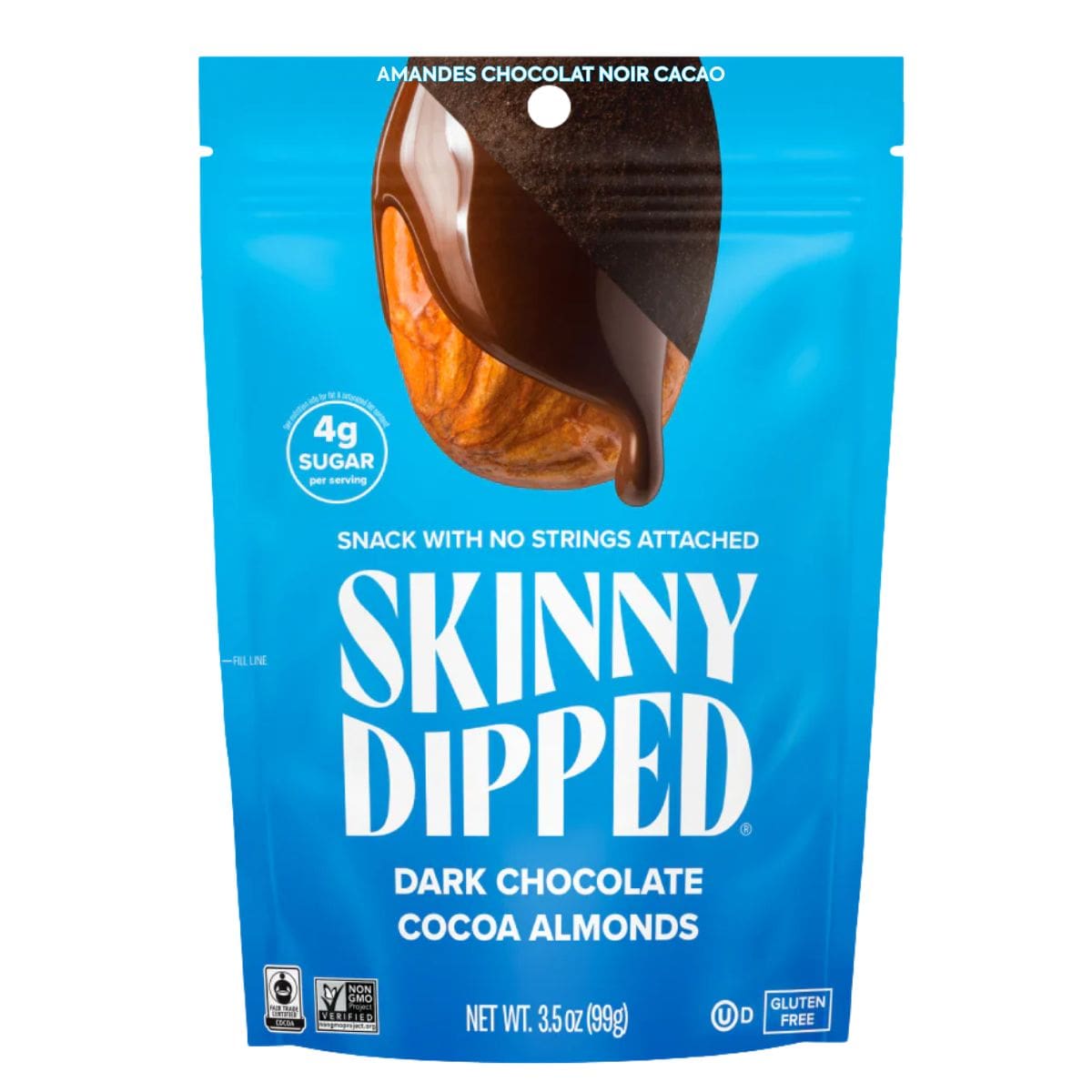 Skinny Dipped Almonds Dark Chocolate Cocoa, 99g