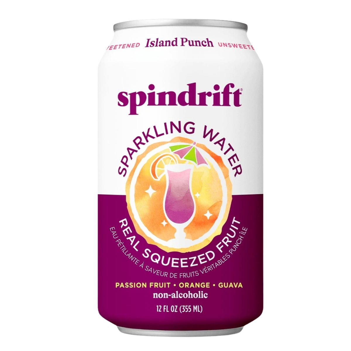 Spindrift Sparkling Water With Real Fruit Island Punch, 355mL