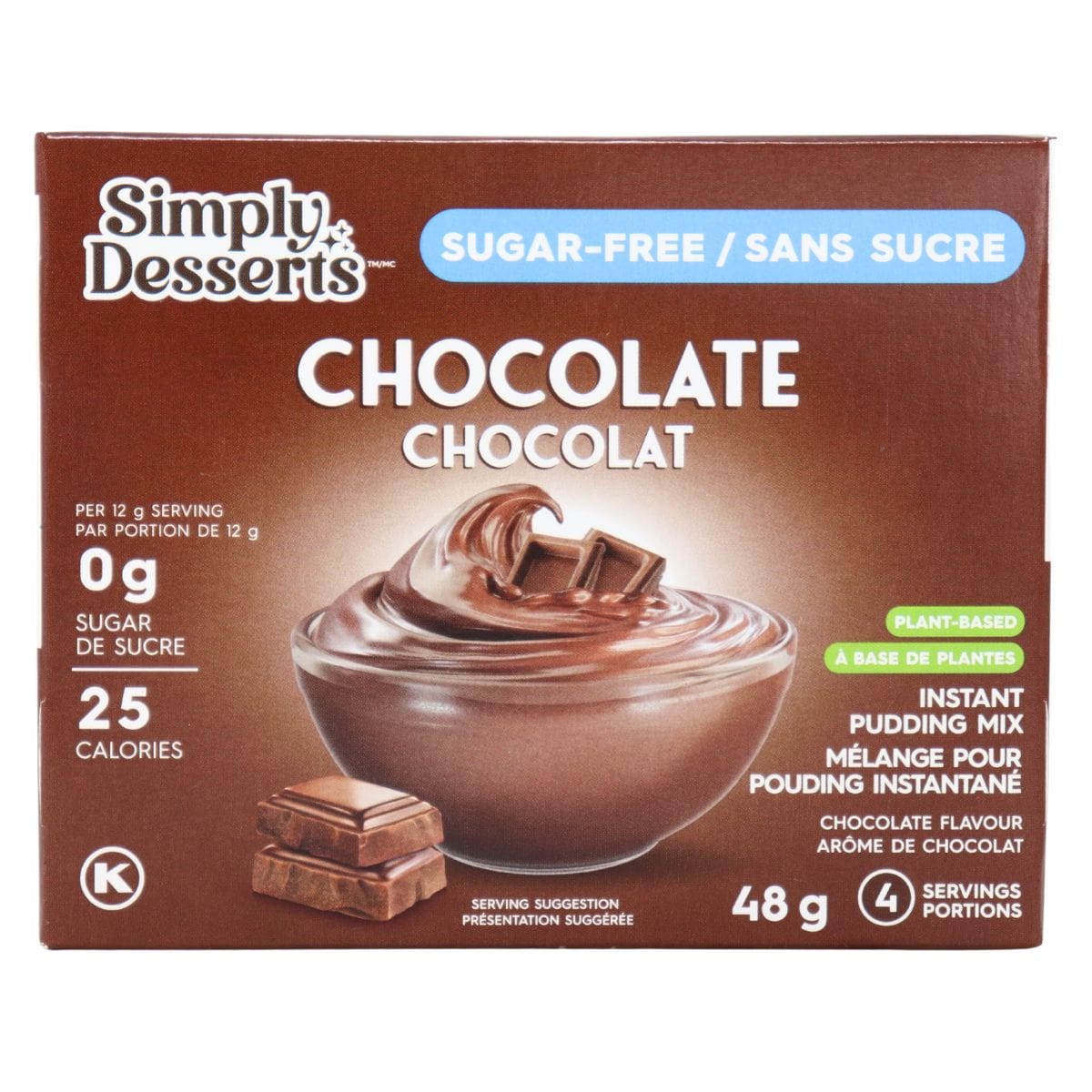 Simply Desserts Sugar-Free Instant Pudding Chocolate, 48g