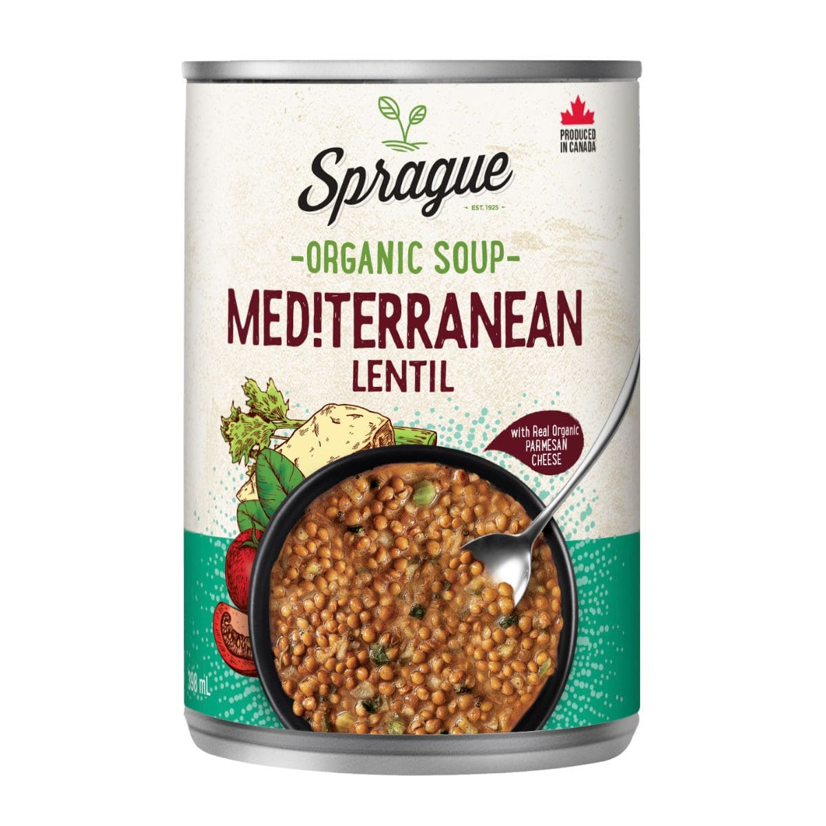 Sprague Organic Simply Soup Mediterranean Lentil, 398ml