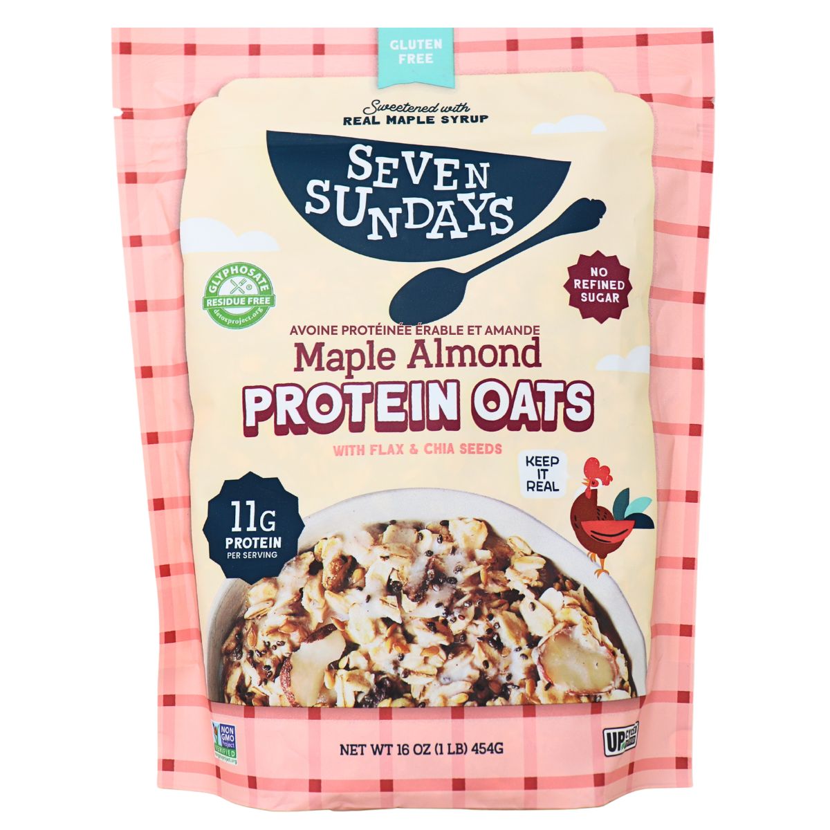 Seven Sundays Protein Oats Maple Almond, 454g