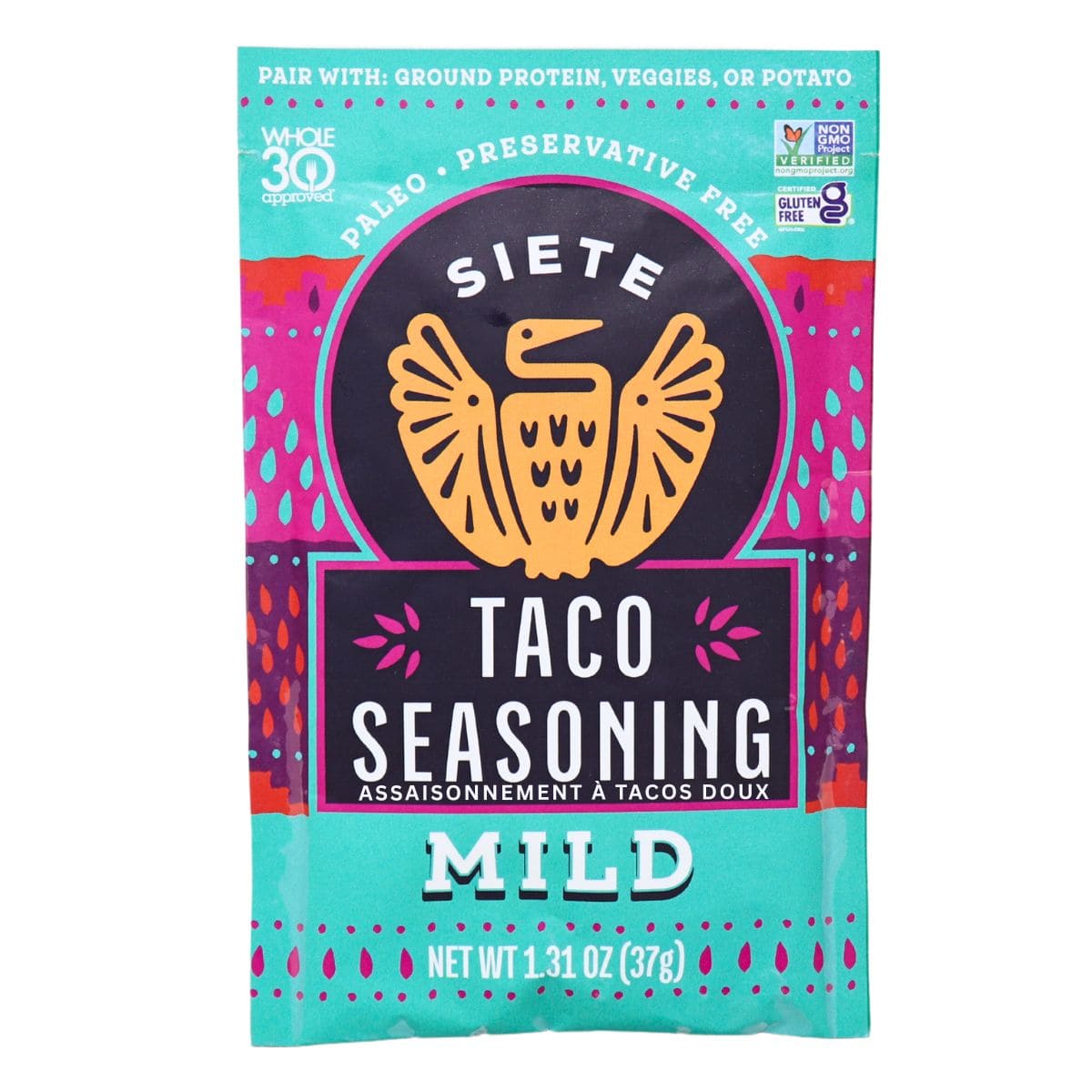 Siete Taco Seasoning Mild, 37g