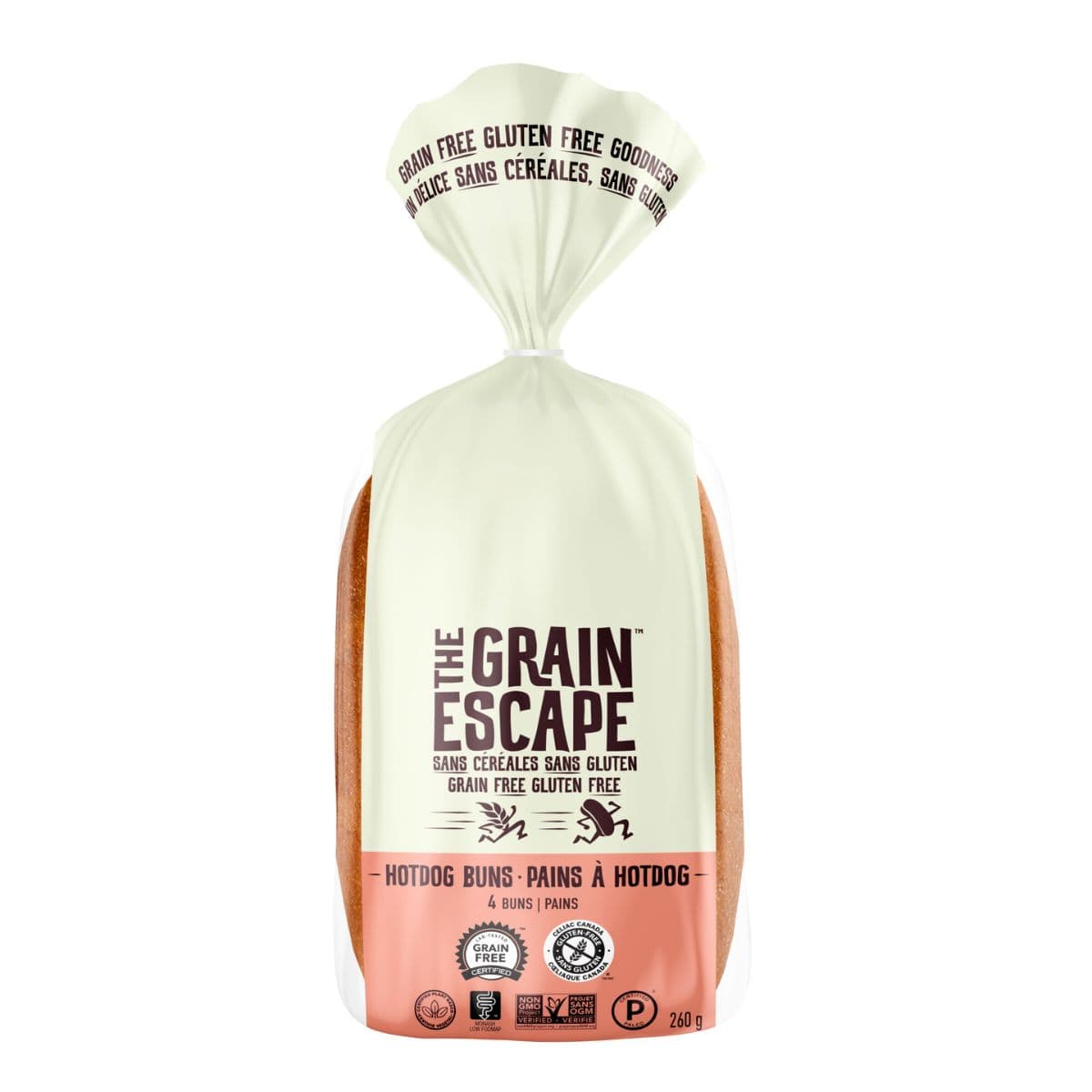 The Grain Escape Grain-Free Gluten-Free Buns Hot Dog, 4 Pack