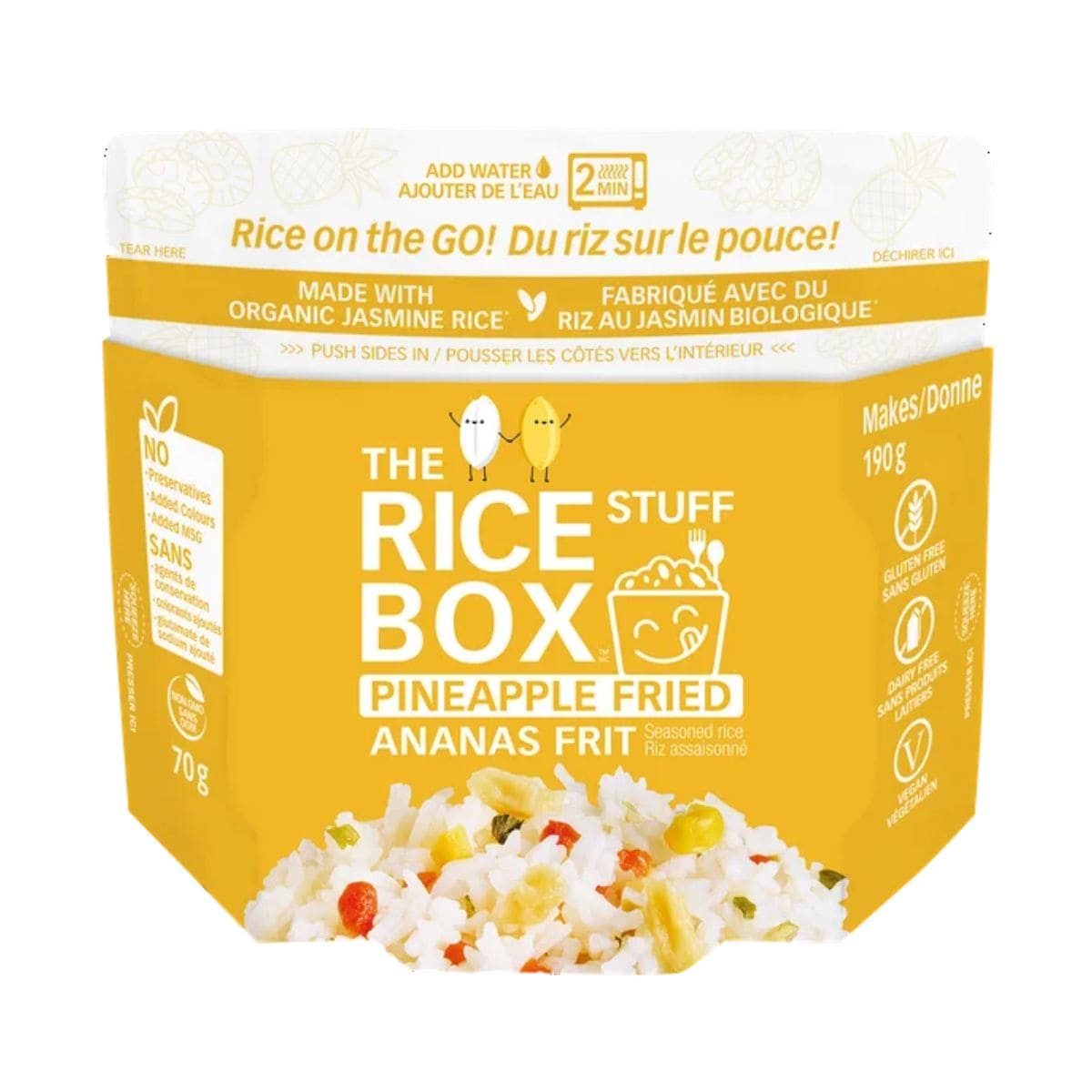 The Rice Stuff Box Microwavable Seasoned Rice Pineapple Fried, 70g