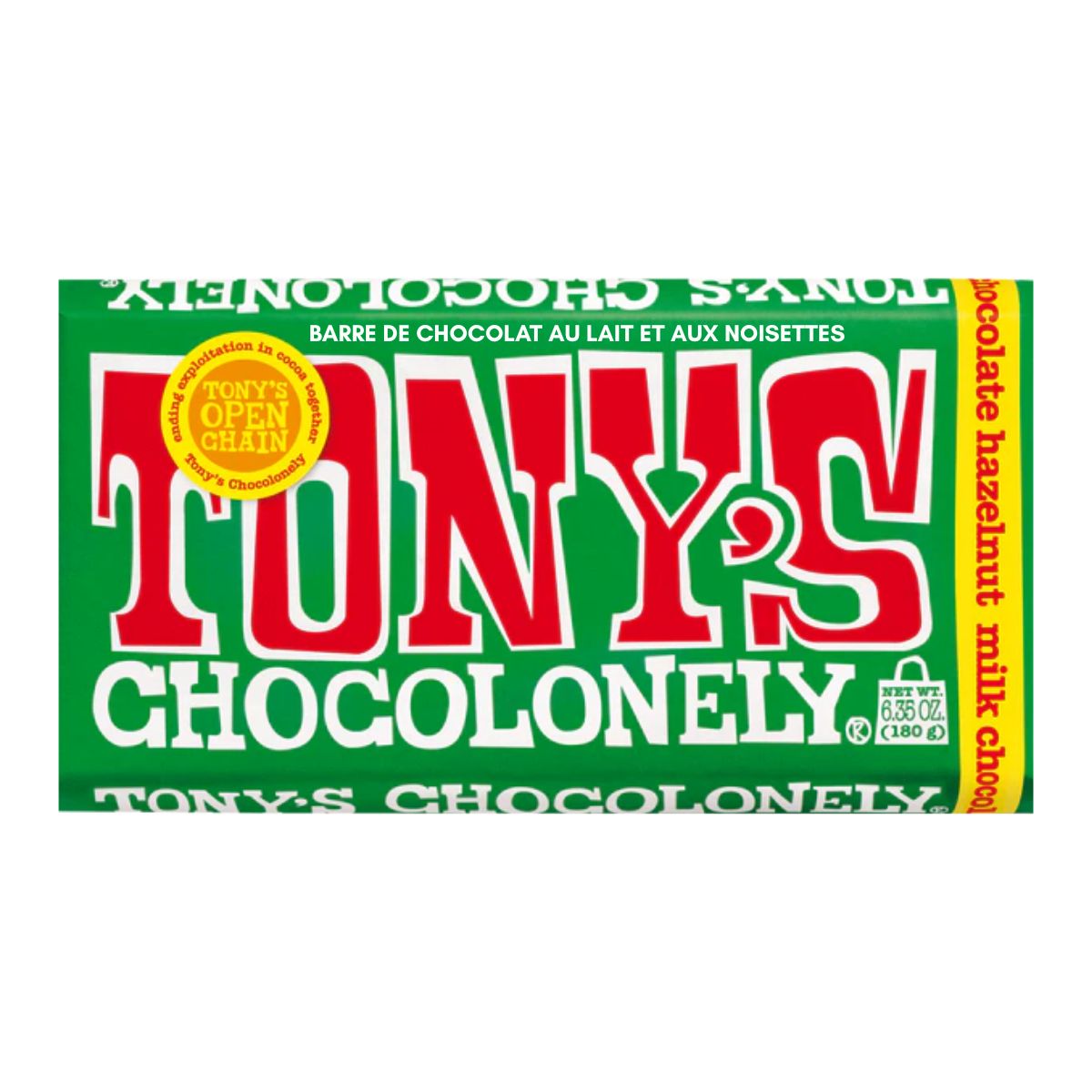 Tony's Chocolonely Milk Chocolate Hazelnut, 180g