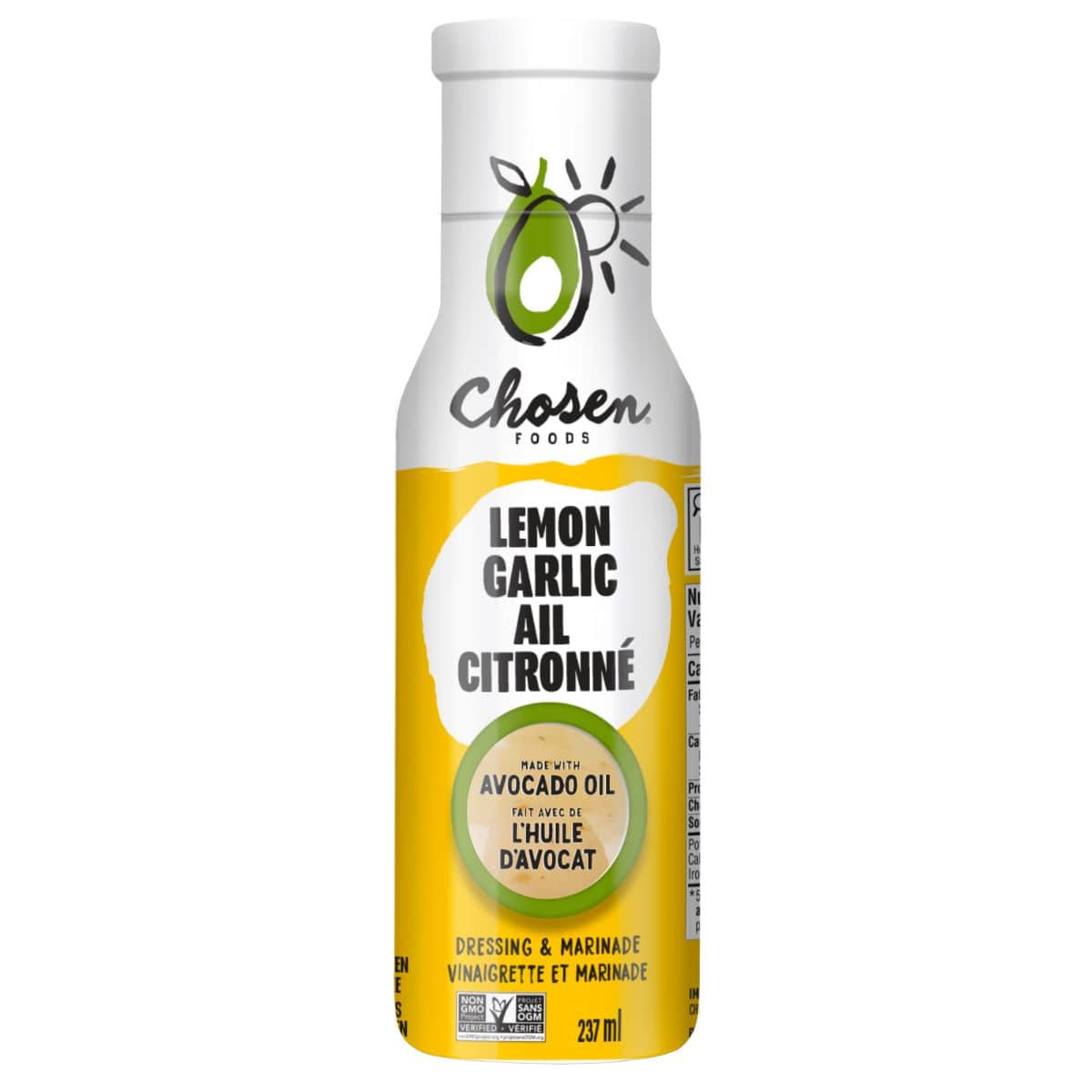 Chosen Foods Lemon Garlic Dressing &amp; Marinade with Avocado Oil, 237ml