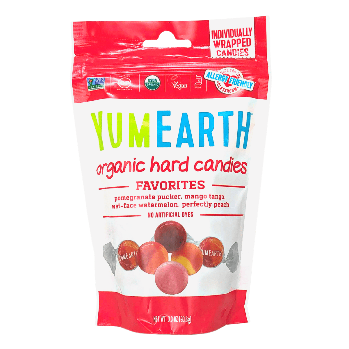 YumEarth Organic Hard Candies Favourites, 93.6g 0