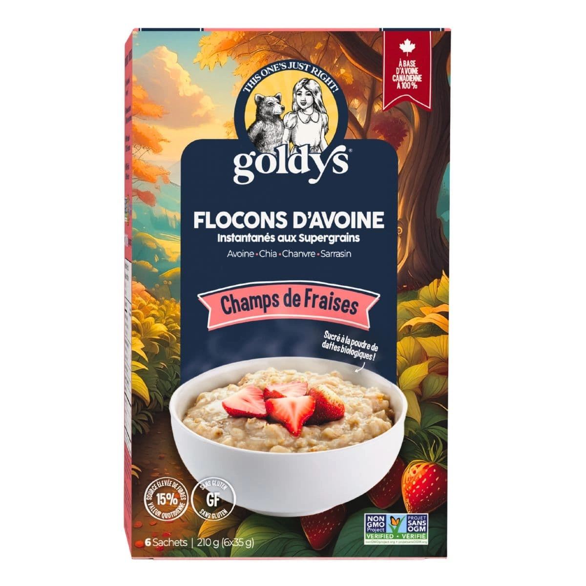 Goldy's Instant Superseed Oatmeal Strawberry Fields at