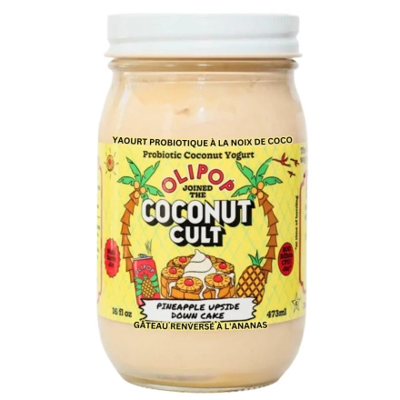 The Coconut Cult x Olipop Probiotic Coconut Yogurt Pineapple Upside Down Cake Front