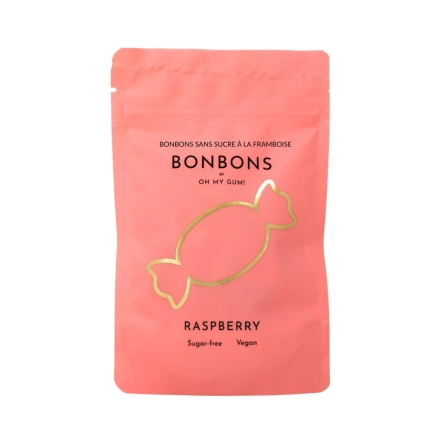 OH MY GUM! Sugar-Free Bonbons Raspberry, 32g