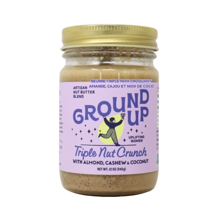 Ground Up Triple Nut Crunch Almond, Cashew, and Coconut Butter Front