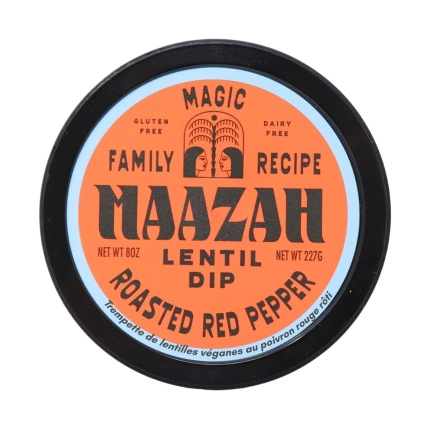 Maazah Vegan Lentil Dip Roasted Red Pepper Front