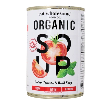 Eat Wholesome Vegan Italian Tomato and Basil Soup Front