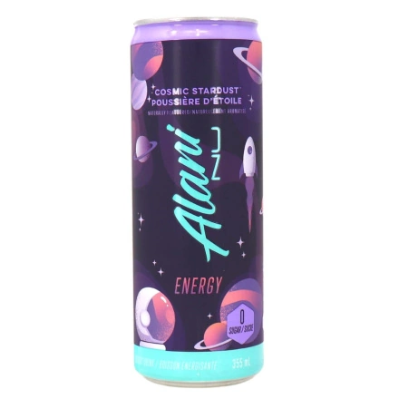 Front of Alani Nu Energy Drink Cosmic Stardust, 355mL