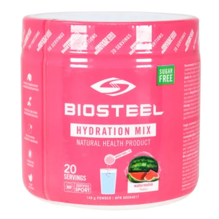 Front of Biosteel Sugar Free Hydration Mix Watermelon, 140g