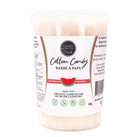 Front of Candy Crate Organic Dye-Free Watermelon Cotton Candy