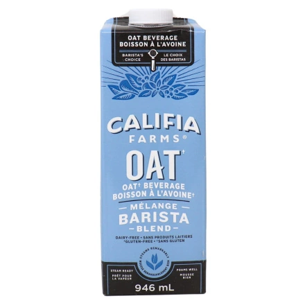 Front of Califia Farms Oat Barista Blend, 946ml